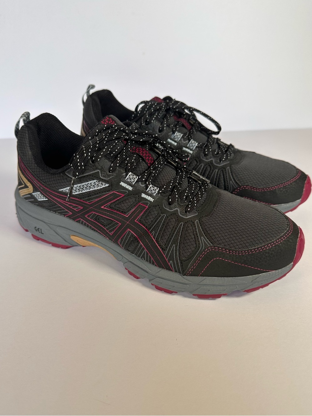 ASICS GEL-Venture 7 Trail Running Shoes Women’s Size 10 Graphite Gray Berry